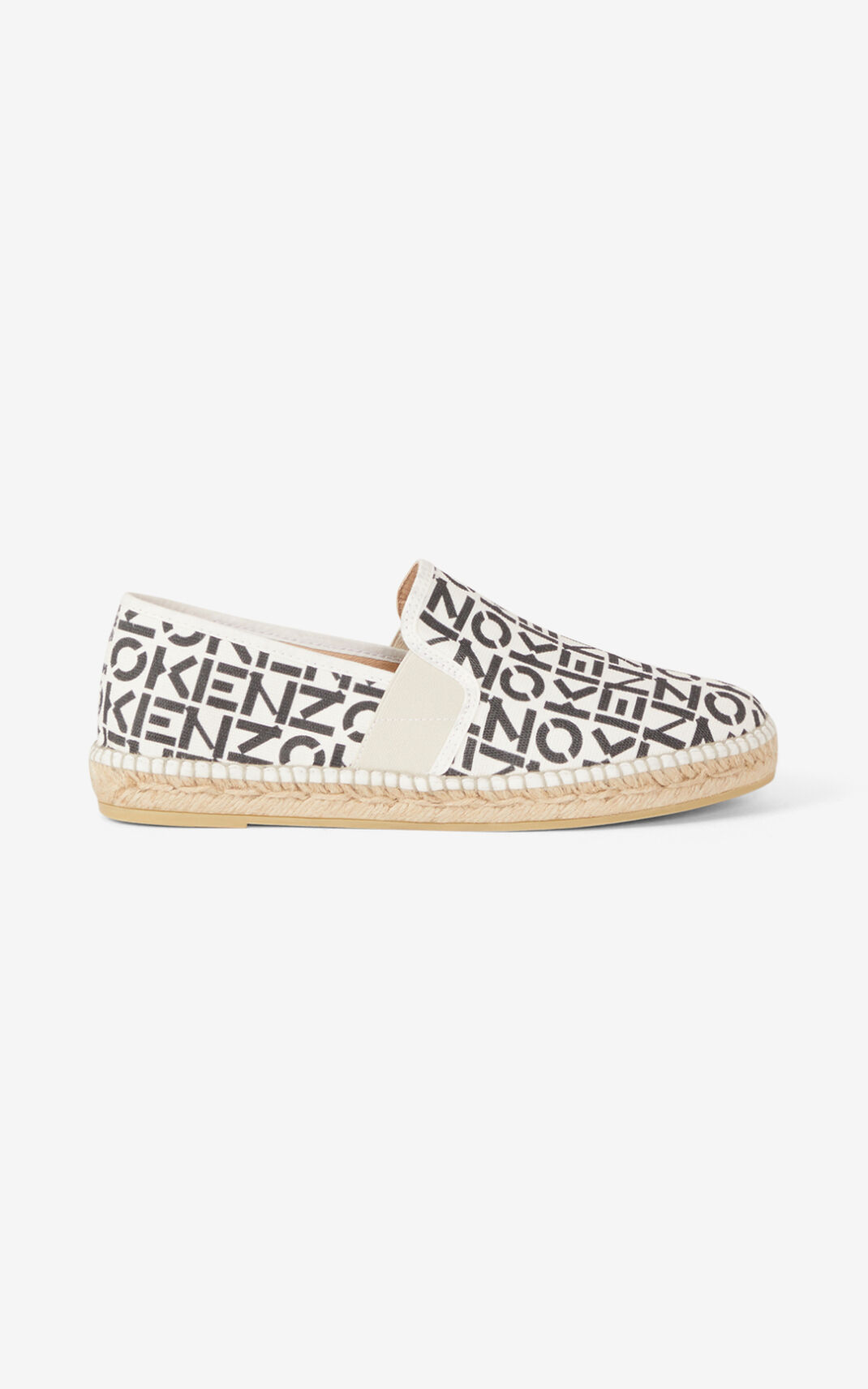 Kenzo Sport elasticated monogram Espadril Bayan Gri | 4039-RUAVY